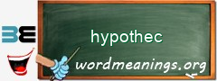 WordMeaning blackboard for hypothec